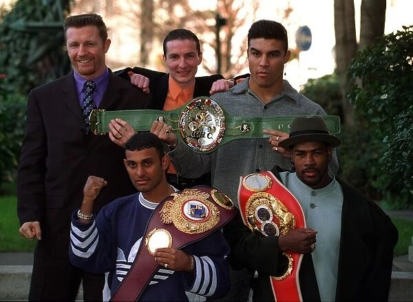 Boxing Champions Left To Right Back Steve Collins Micky Cantrel Robin Reed Front Prince