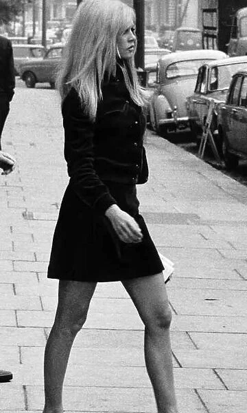 Brigitte Bardot French Actress wears a mini skirt for scenes in her film Two Weeks In