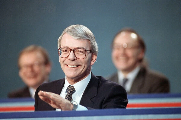 British Prime Minister, John Major launches his Conservative party election manifesto