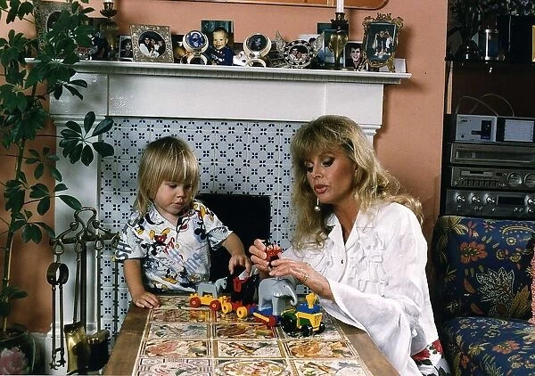 Britt Ekland Film Actress with her son TJ A©Mirrorpix