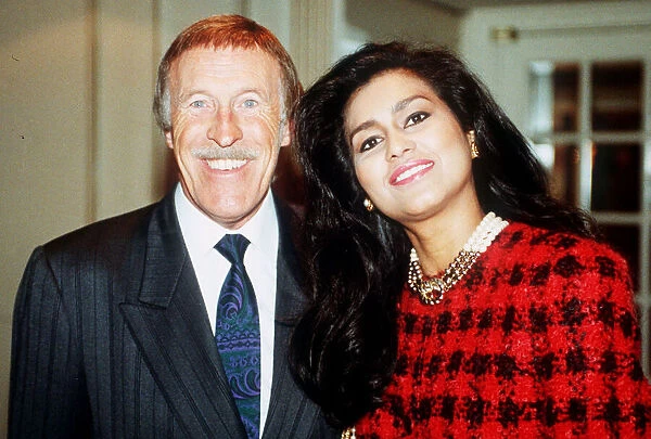 Bruce Forsyth television presenter entertainer with wife Wilnelia Merced