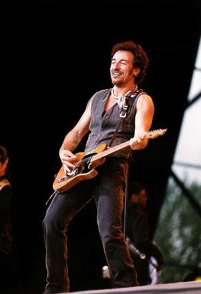 Bruce Springsteen singer songwriter performing at the Bowl in Milton Keynes