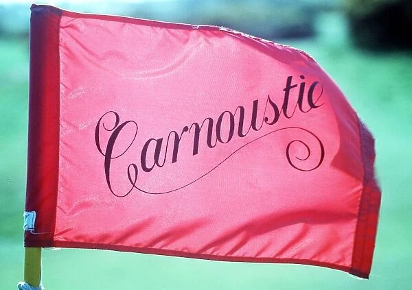 Carnoustie golf course flag June 1999 scene of the 1999 British Open Golf Championship