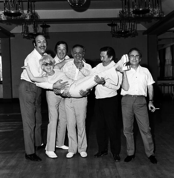 The cast of 'Carry on London'rehearsing in Soho