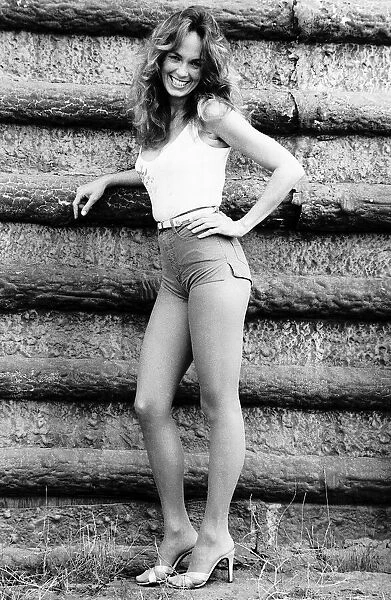 Catherine Bach wearing hot pants in October 1981 The Dukes of Hazard actress