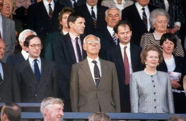 Celtic Versus Dundee United Scottish Cup Final. Prime Minister Margaret Thatcher in