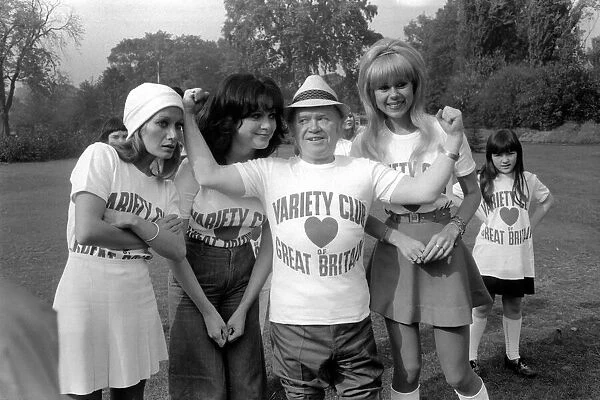 Charlie Drake and Girls. Seen here promoting the work of the Varity Club of Great Britain