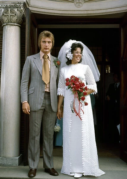 Chelsea footballer Alan Hudson with new bride Maureen O