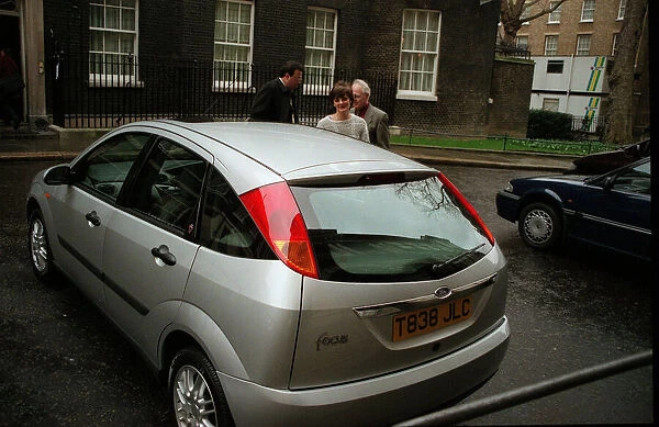 Cherie Blair leaving Downing Street in her Ford Focus
