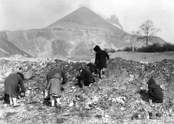 Children play on the slag heap at Berry Hill May actually be picking coal