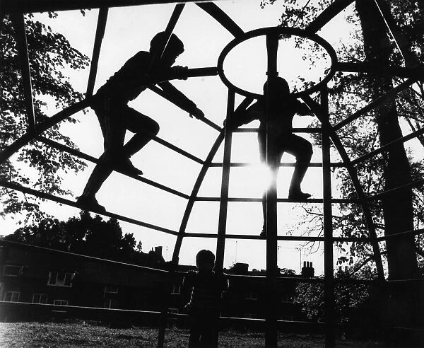 Children playing Saffron Walden, Essex, October 1980
