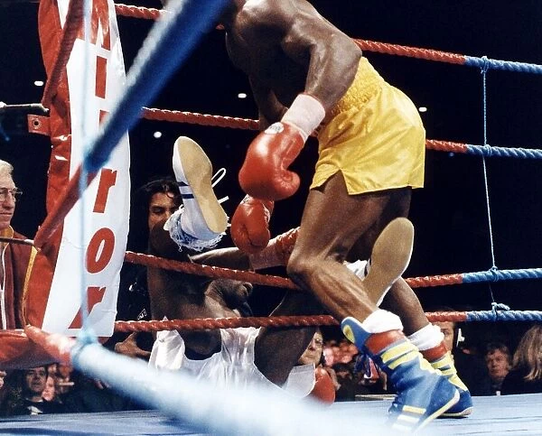 Chris Eubank Boxer during his second fight with Nigel Benn at Old Trafford