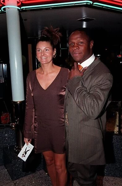 Chris Eubank Boxing January 98 With his wife at the premiere of In And Out staring
