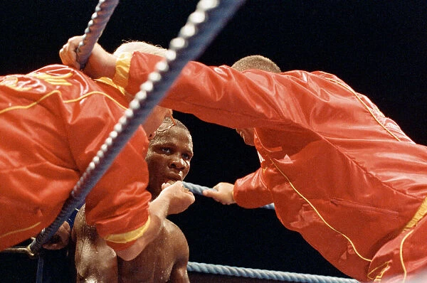 Chris Eubank defends his WBO super-middleweight title against Ron Essett at the Quinta do