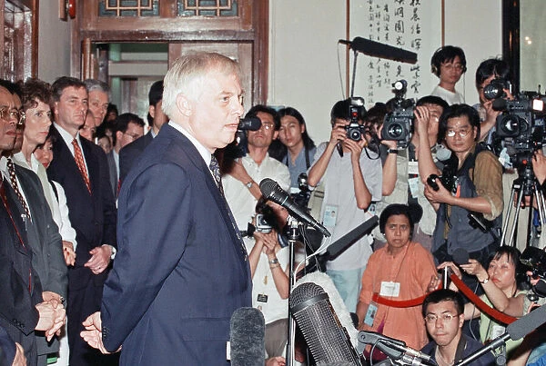 Chris Patten, the 28th and last Governor of Hong Kong, prepares for the official handover