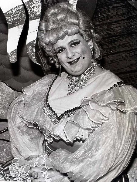 Christopher Biggins actor dressed as a Pantomime dame