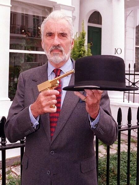 Christopher Lee Actor with James Bond Memrobilia to be auctioned at Christies