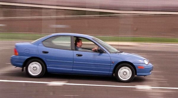 Chrysler Neon car test drive July 1997 sky blue bodywork