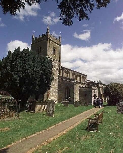 The church of St Peter in the grounds of Coughton Court near Alcester