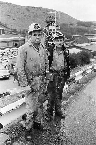 Coal miners Phillip Jenkins (left) and Chris Lee seen here at the Taff Merthyr Colliery