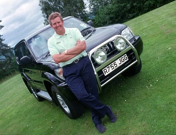 Colin Montgomerie and Toyota Colorado July 1998 Scot golfer with car for Road