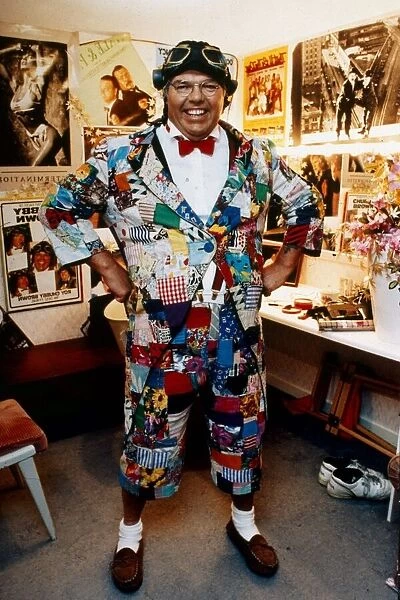 Comedian Roy Chubby Brown wearing colourful suit July 1993