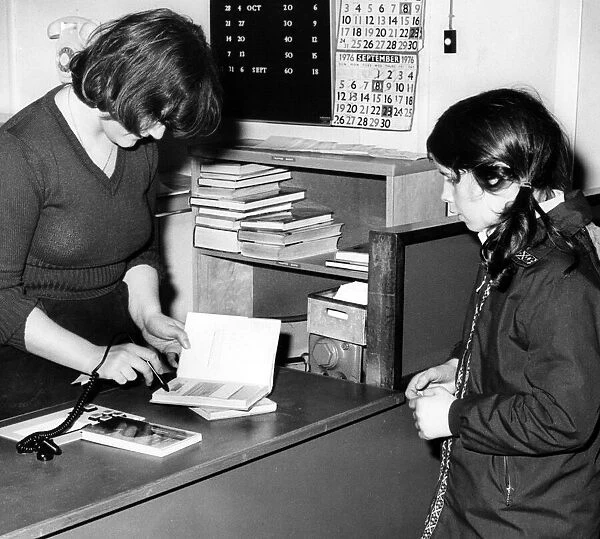 Computer service at Central Library, Coventry. 16th October 1976