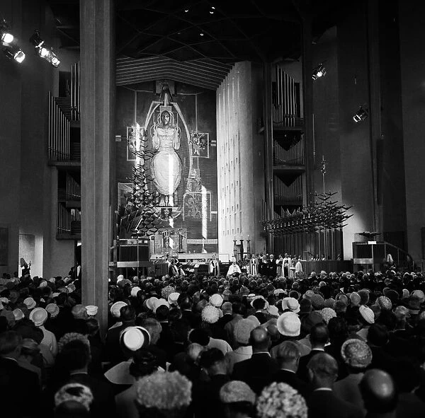 The consecration of the new Coventry Cathedral. 25th May 1962