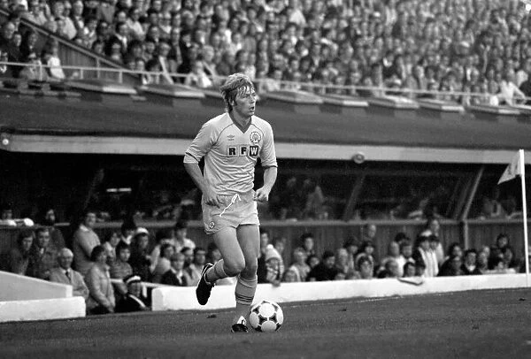 Coventry 4 v. Leeds United 0. September 1981. Brian Greenhoff on the ball
