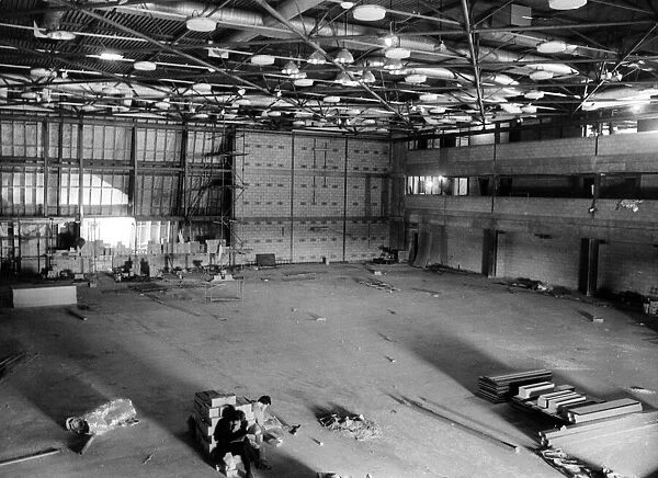 Coventry Sports & Leisure Centre under construction, the main hall, Cox Street, Coventry