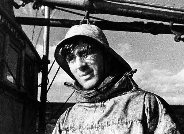 A crewman on a Yarmouth Herring boat. Circa 1935