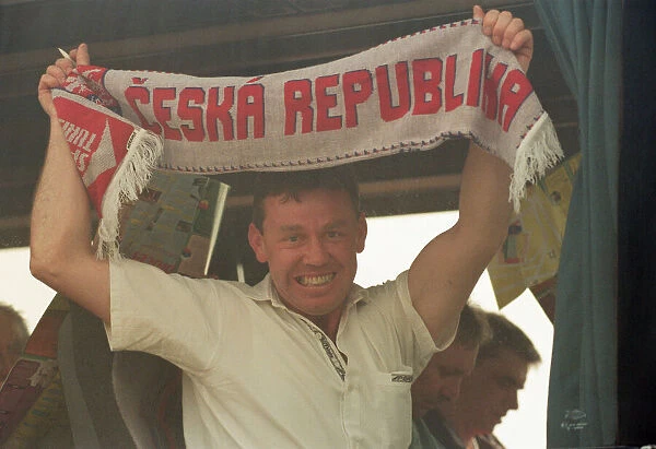 Czech Republic Football Fans arrive at Liverpool Airport, 14th June 1996