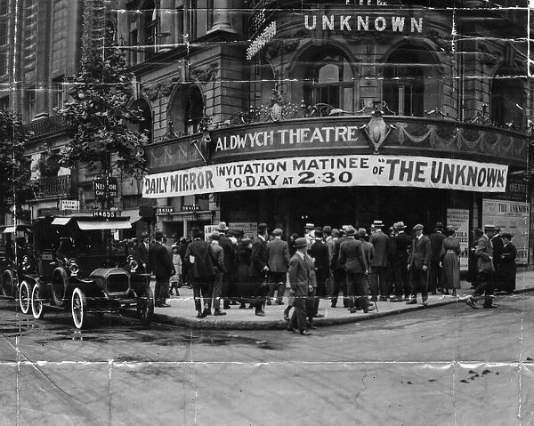 Daily Mirror matinee of The Unknown, at the Aldwych Theatre, London