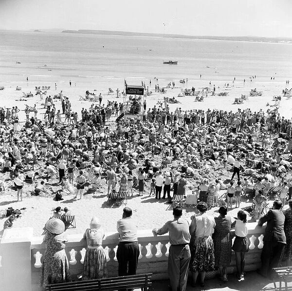 Daily Mirror Treasure Hunt, Porthminster Beach, St Ives, Cornwall, Monday 6th July 1959