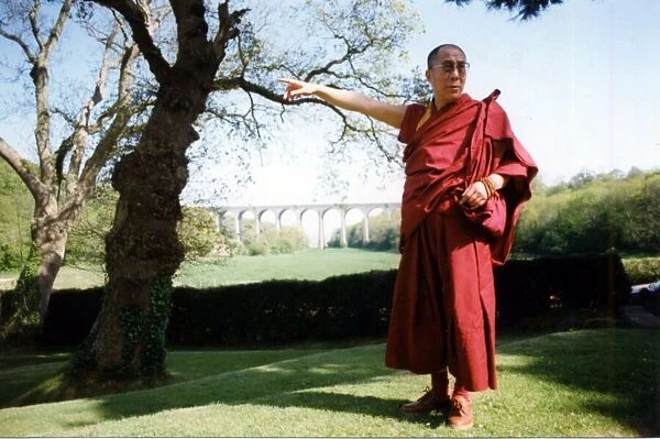 The Dalai Lama, the Tibetan spirtual leader at the Egerton Grey Hotel at Porthkerry