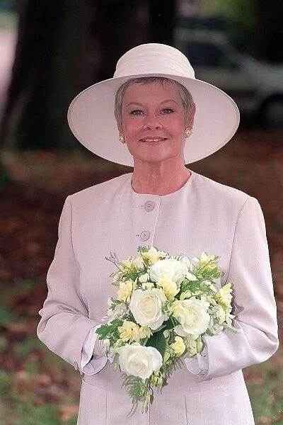 Dame Judi Dench September 1993 Pictured during Wedding Scene of As Time Goes By TV