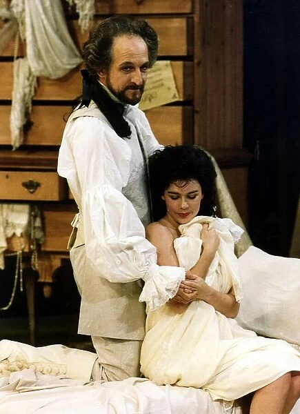 Daniel J Travanti actor with Julie Graham June 1990 in 'Les Liasons Dangereuses'