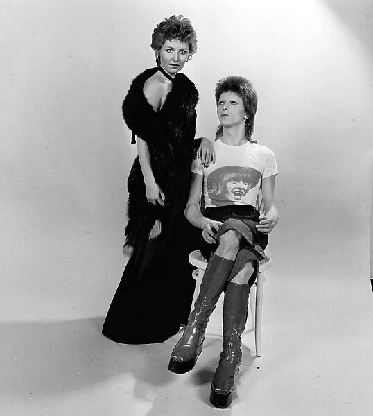 David Bowie and Lulu - December 1973 DavidBowie singers studio shot