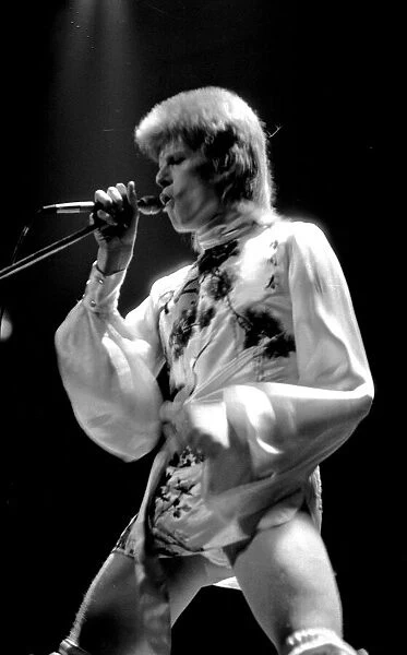 David Bowie performing on stage at the Dome theatre Brighton, Ziggy Stardust