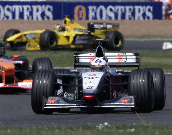 David Coulthard leading the British Grand Prix July1999 with David Coulthard in