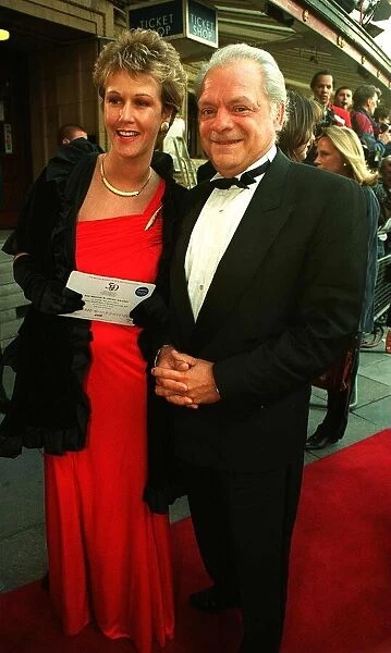 David Jason Actor with his girlfriend Gill Hinchcliffe pictured arriving at the BAFTA