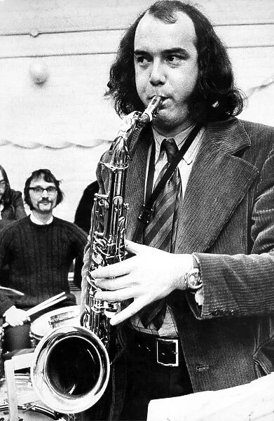 David Ormiston of Blakelaw in the College Big Band takes a sax solo in December 1971