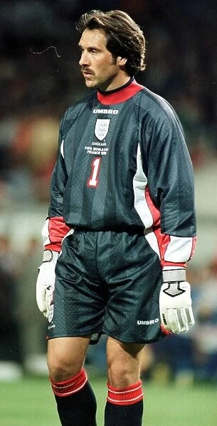 David Seaman England goalkeeper at World Cup June 1998 after Romania scores their