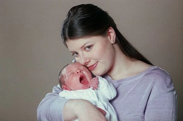 Dawn Alton Actress March 98 Former Coronation Street with her newborn baby
