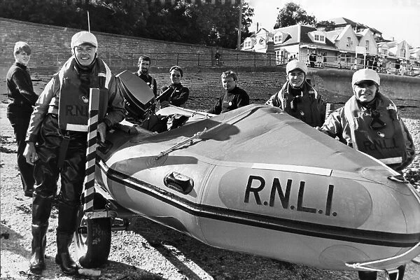 The dediocation ceremony of the lifeboat John Cresswell at Penarth. 16th August 1989