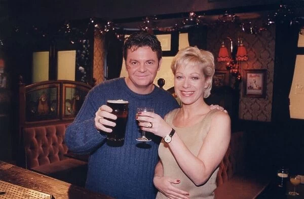 Denise Welch and Phil Middlemiss pictured in the Rovers Return pub on the Coronation