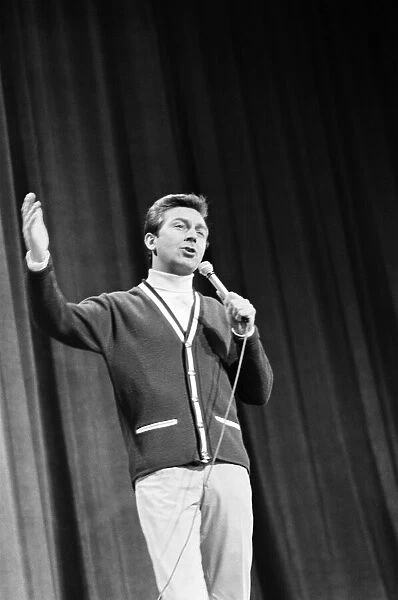 Des O Connor at rehearsals for the Royal Variety Performance, at the Palladium