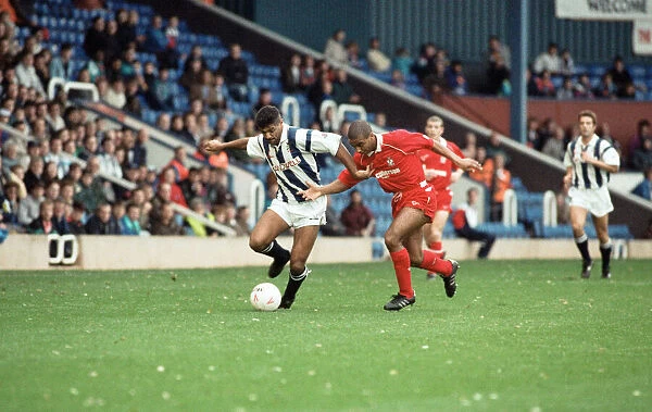 Don Goodman of West Bromwich Albion in action against Bury. 2nd November 1991
