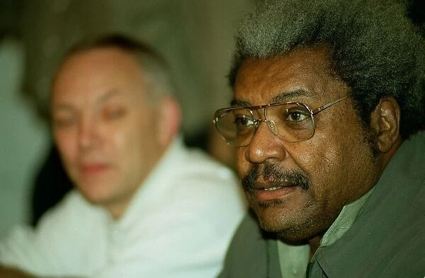 Don King Boxing October 98 Boxing promoter Don King with Frank Maloney after a deal