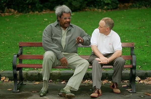 Don King Boxing promoter October 98 with Frank Maloney after agreeing that